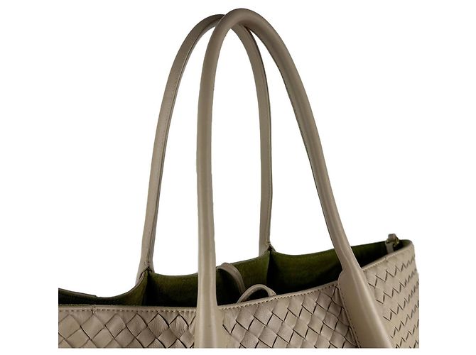 Borsa a mano/Tote Bag Bottega Veneta Intrecciato Beige - vista 9