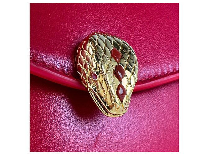 Bulgari Borsa a tracolla Bvlgari Serpenti Forever in pelle rossa Rosso - vista 9