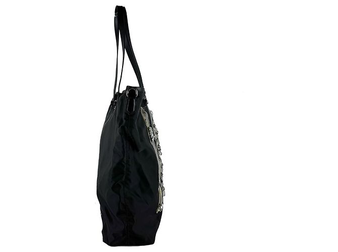 Prada Nylon Tote Bag Black Multicolore Multiple colors - view 2