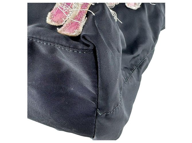 Prada Nylon Tote Bag Black Multicolore Multiple colors - view 7