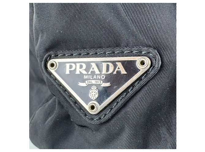 Tote Prada Shopper-Tasche aus schwarzem Nylon und Kunststoff - Ansicht 10