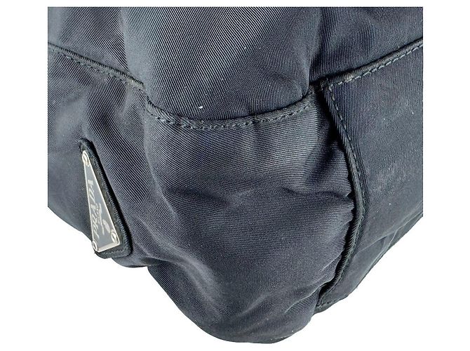 Tote Prada Shopper-Tasche aus schwarzem Nylon und Kunststoff - Ansicht 8