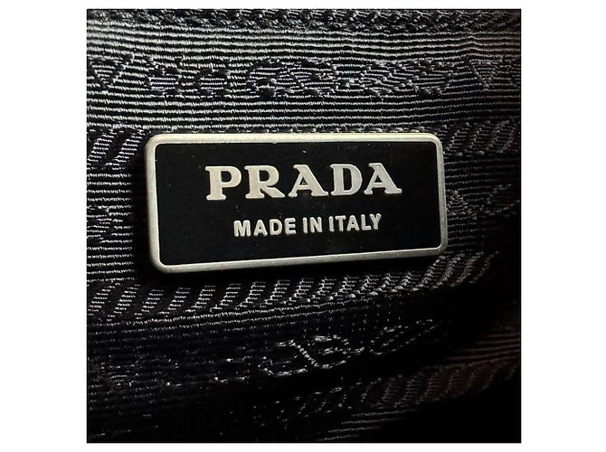 Borsa a tracolla Prada in nylon e pelle Nero - vista 12