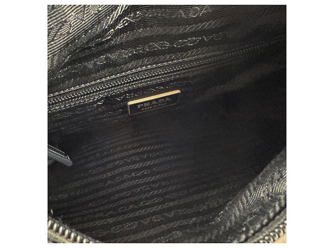 Borsa a tracolla Prada in nylon e pelle Nero - vista 5