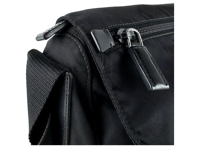 Borsa a tracolla Prada in nylon e pelle Nero - vista 7