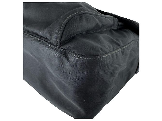 Borsa a tracolla Prada in nylon e pelle Nero - vista 8