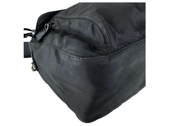Borsa a tracolla Prada in nylon e pelle Nero - vista 9