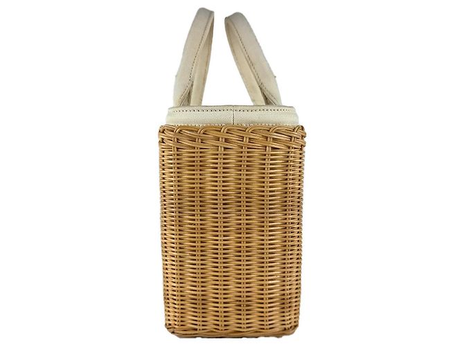 Bolsa de ombro Prada em lona marfim Cru - vista 2