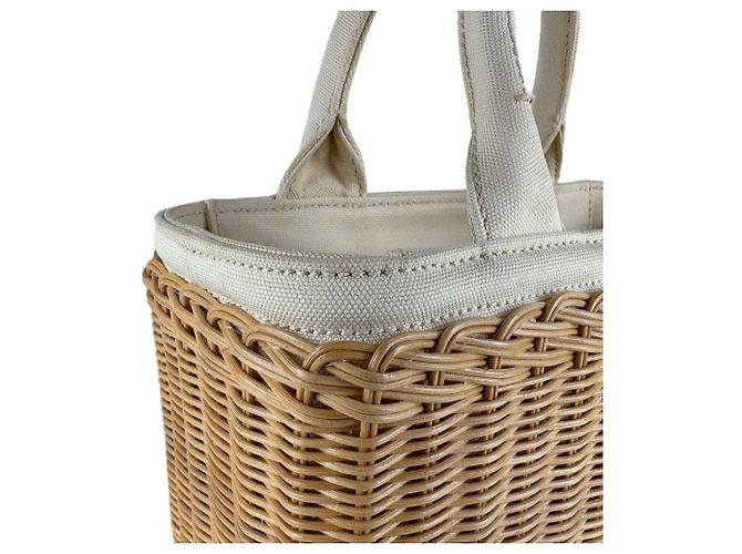 Bolsa de ombro Prada em lona marfim Cru - vista 6