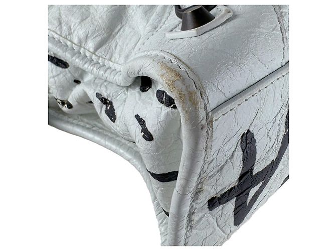 Borsa Balenciaga Classic City Graffiti Nero Rosa Bianco - vista 8