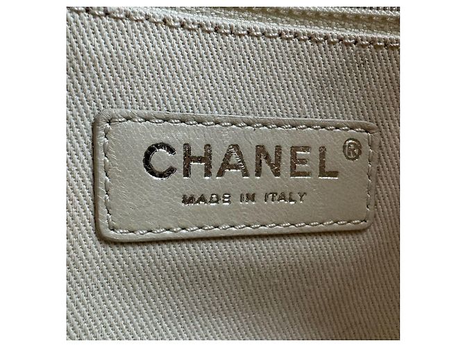 Bolsa Chanel em ráfia e couro Light Beige Bege - vista 12