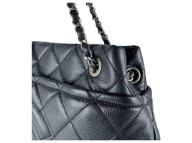 Timeless Borsa a tracolla Chanel in vitello martellato nero - vista 5