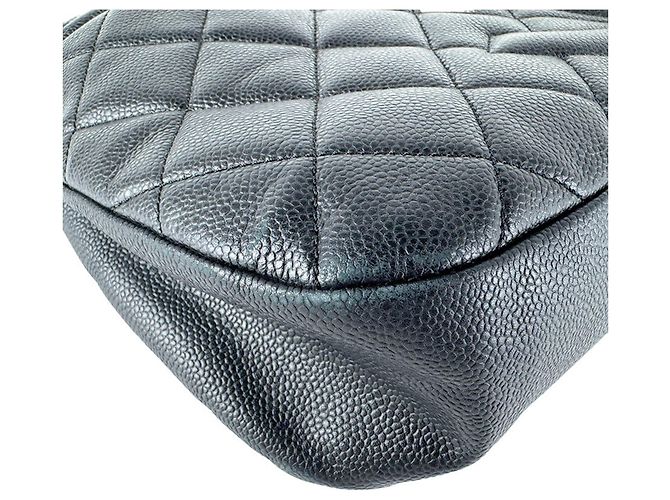Timeless Borsa a tracolla Chanel in vitello martellato nero - vista 8