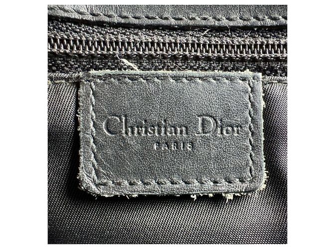 Borsa a tracolla Christian Dior in tela e pelle nera Nero - vista 12