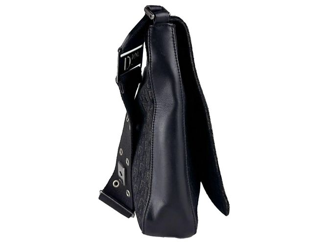 Borsa a tracolla Christian Dior in tela e pelle nera Nero - vista 2