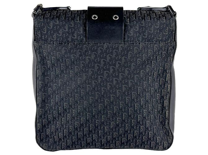 Borsa a tracolla Christian Dior in tela e pelle nera Nero - vista 3