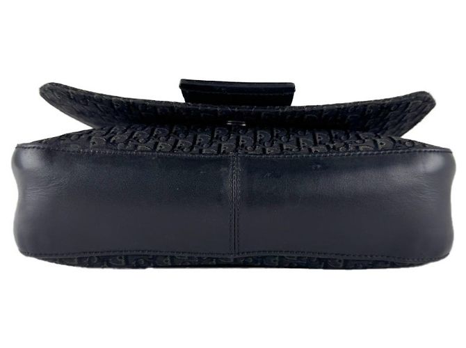 Borsa a tracolla Christian Dior in tela e pelle nera Nero - vista 4
