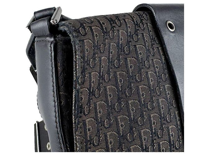 Borsa a tracolla Christian Dior in tela e pelle nera Nero - vista 6