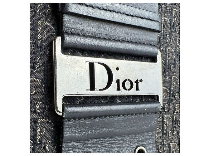 Borsa a tracolla Christian Dior in tela e pelle nera Nero - vista 9