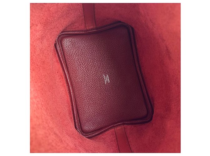 Hermès Hermes Picotin Lock PM Handtasche Braun Rot - Ansicht 11