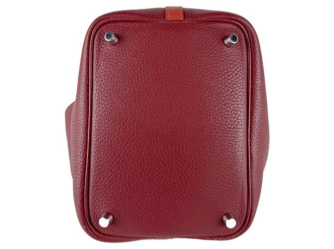 Hermès Hermes Picotin Lock PM Handtasche Braun Rot - Ansicht 4