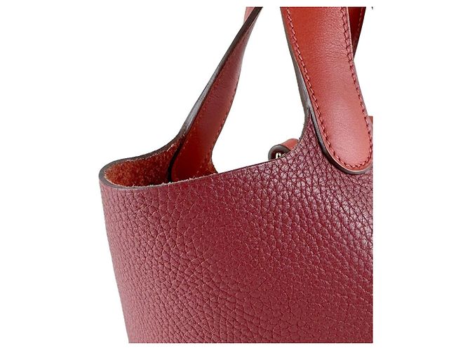 Hermès Hermes Picotin Lock PM Handtasche Braun Rot - Ansicht 6