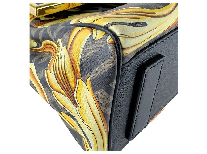 Handtasche/Schultertasche Versace Braun Schwarz Golden - Ansicht 8