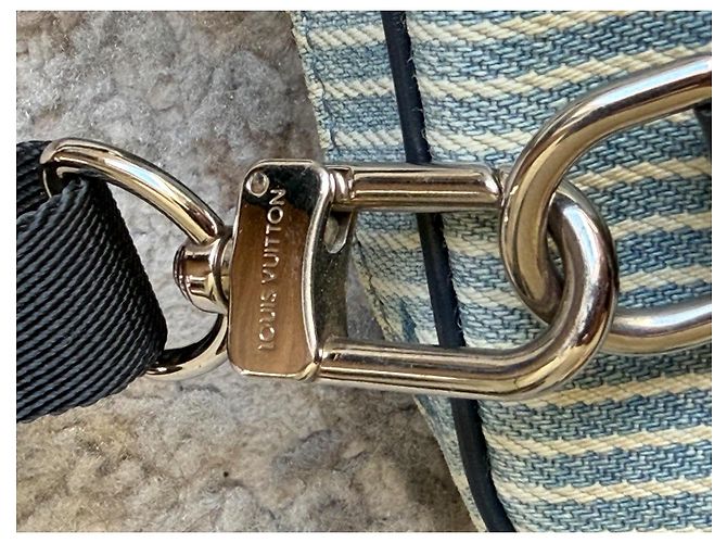 Louis Vuitton Pochette Monogram Denim Blanc Bleu - vue 10