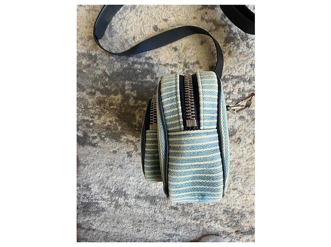 Louis Vuitton Pochette Monogram Denim Blanc Bleu - vue 12