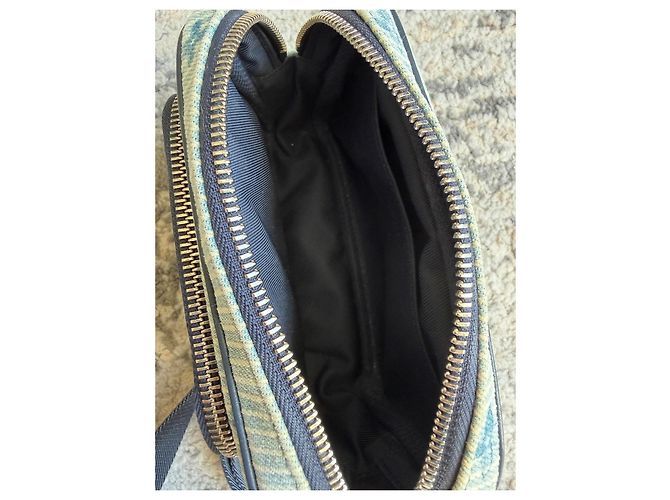 Louis Vuitton Pochette Monogram Denim Blanc Bleu - vue 16
