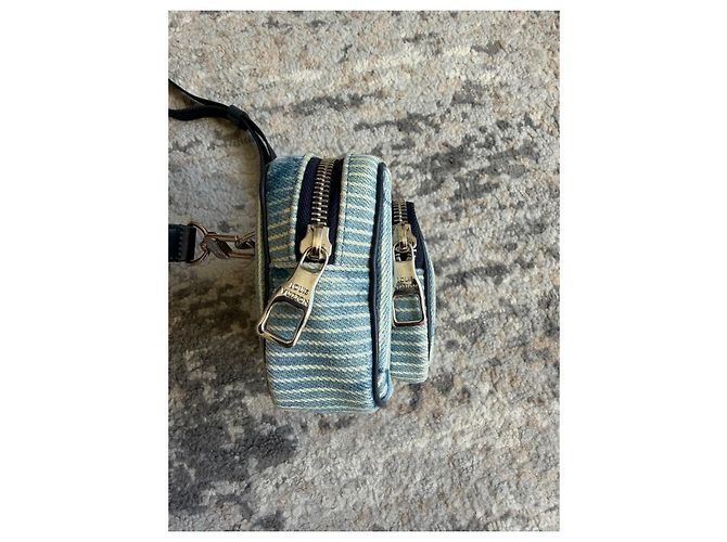 Louis Vuitton Pochette Monogram Denim Blanc Bleu - vue 8
