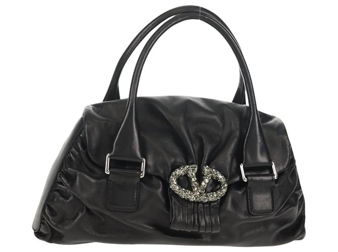 Tote Valentino Garavani Histoire in pelle e strass Nero - vista 3