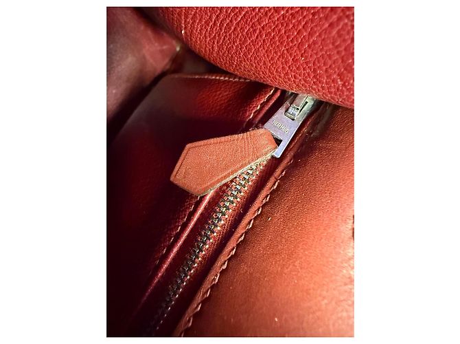 Hermès Kelly 32 Sellier borsa a mano pelle Waffle Marrone - vista 18