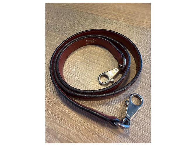 Hermès Kelly 32 Sellier borsa a mano pelle Waffle Marrone - vista 21