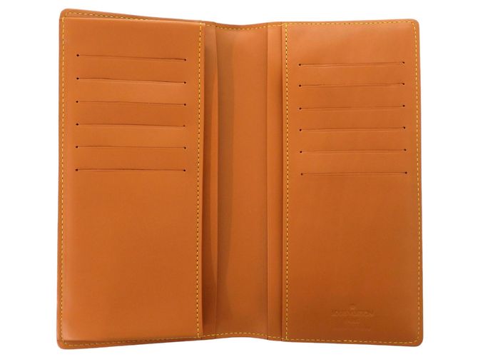 Portafoglio lungo bi-fold Louis Vuitton Caramello - vista 4