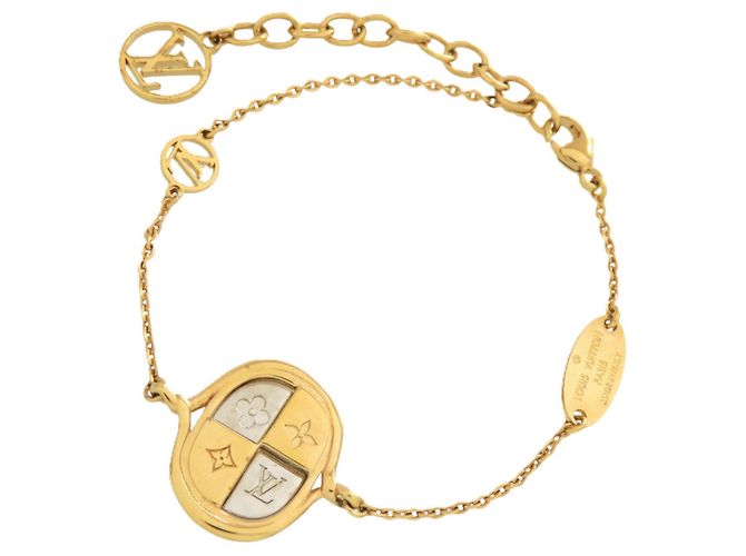 Bracelete Lady Lucky Charm Louis Vuitton Vermelho Dourado - vista 3