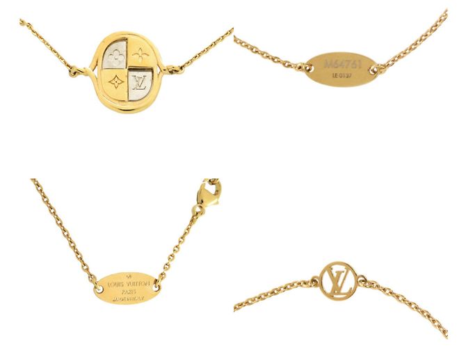 Bracelete Lady Lucky Charm Louis Vuitton Vermelho Dourado - vista 5