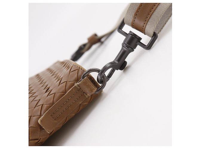 Borsa a tracolla Bottega Veneta Intrecciato Marrone - vista 12