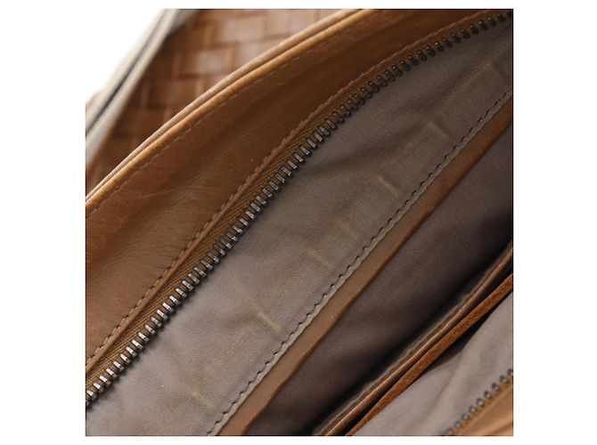 Borsa a tracolla Bottega Veneta Intrecciato Marrone - vista 7