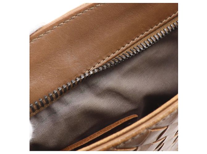Borsa a tracolla Bottega Veneta Intrecciato Marrone - vista 8