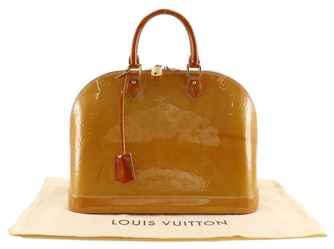 Borsa Louis Vuitton Alma GM in giallo - vista 18