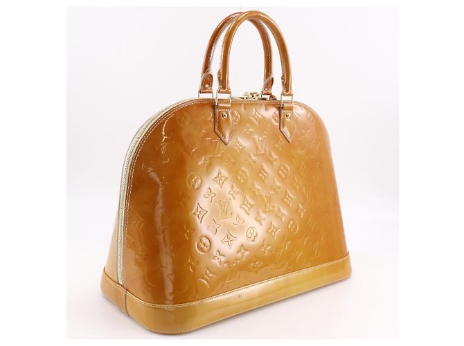 Borsa Louis Vuitton Alma GM in giallo - vista 3