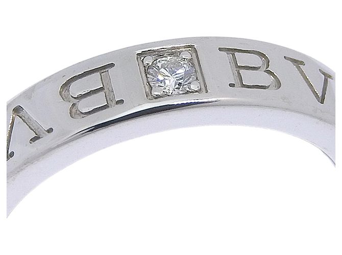 Bulgari Bague alliance Bvlgari en or blanc avec diamants - vue 4