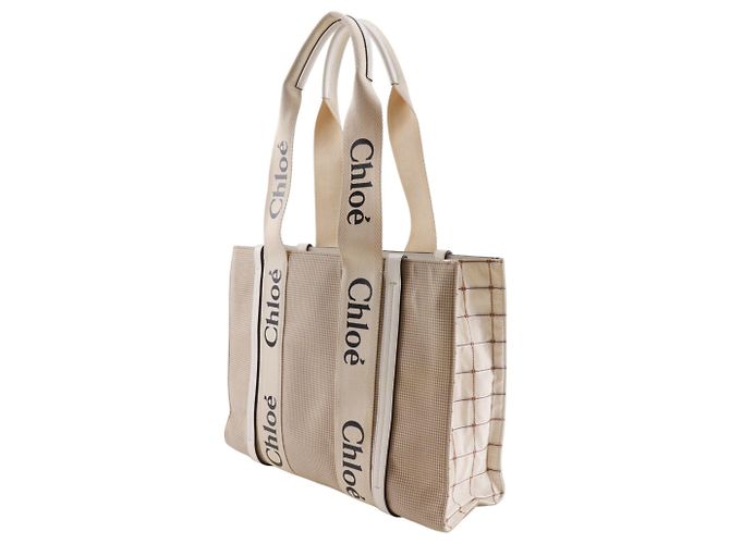 Chloé Chloe Woody Medium Tote Bag Beige - Ansicht 2