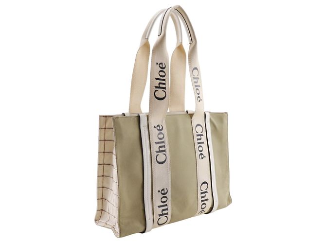 Chloé Chloe Woody Medium Tote Bag Beige - Ansicht 3
