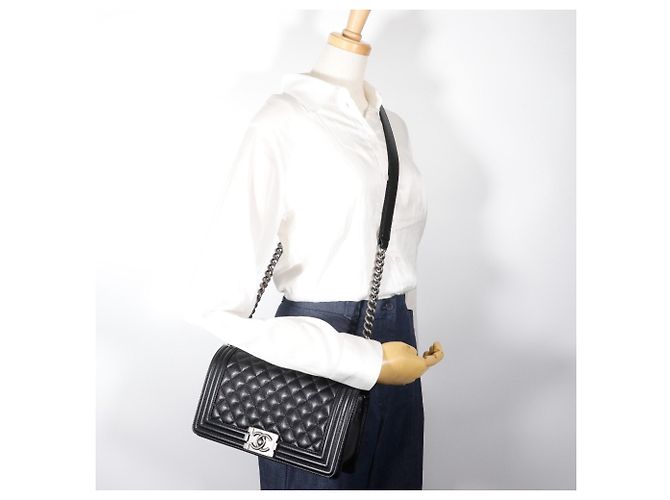 Borsa a tracolla Chanel Boy Nero - vista 11