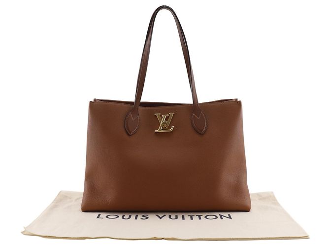 Borsa Tote Louis Vuitton Lockme Shopper Marrone - vista 19