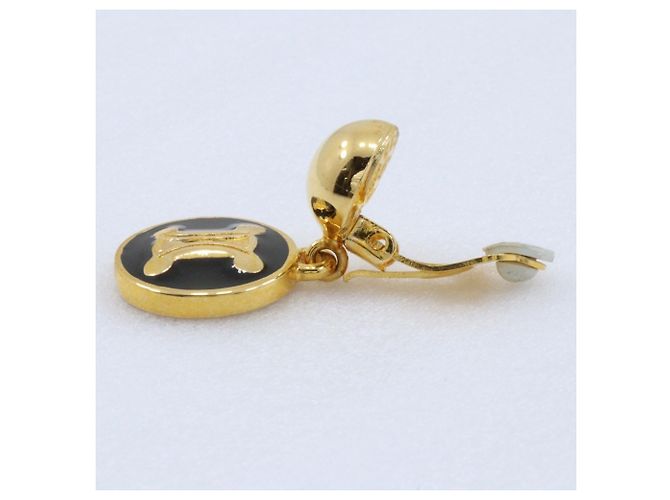 Céline Pendientes de clip Celine Triomphe chapados en oro Dorado - vista 5