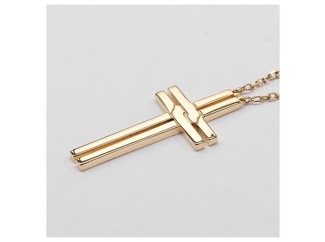 Collana Croce Cartier in Oro Giallo 18K - vista 4