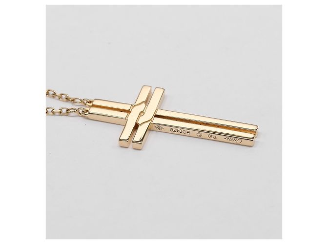 Collana Croce Cartier in Oro Giallo 18K - vista 5